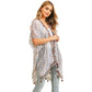 Brown Multi Dash Pattern Tassel Cover Up Kimono Poncho, This timeless Kimono Poncho is Soft, Lightweight and Breathable Fabric, Comfortable to Wear. Sophisticated, flattering and cozy, this Poncho drapes beautifully for a relaxed, pulled-together look. Suitable for Weekend, Work, Holiday, Beach, Party, Club, Night, Evening, Date, Casual and Other Occasions in Spring, Summer and Autumn.