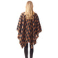 Brown Polyester Houndstooth Printed Ruana Poncho, the perfect accessory, luxurious, trendy, super soft chic capelet, keeps you warm and toasty. You can throw it on over so many pieces elevating any casual outfit! Perfect Gift for Wife, Mom, Birthday, Holiday, Christmas, Anniversary, Fun Night Out