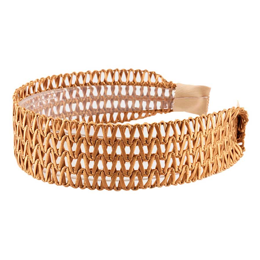 Brown Woven Headband, Push back your hair with this pretty solid color headband, add a pop of color to any plain outfit! Be ready to receive compliments. Be the ultimate trendsetter wearing this solid color headband with all your stylish outfits! Perfect for everyday wear, special occasions, outdoor festivals and more.