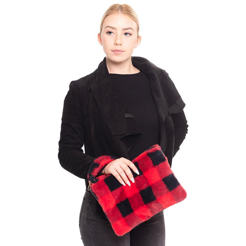 Red Buffalo Plaid Check Crossbody Red Buffalo Plaid Check Wristlet Clutch Bag. The ever so classic checkered print gives you the ultimate fashionista look while carrying this trendy buffalo check bag! It will be your new favorite carry all accessory bag. Perfect Gift for Birthday, Holiday, Christmas, New Years, Anniversary, etc