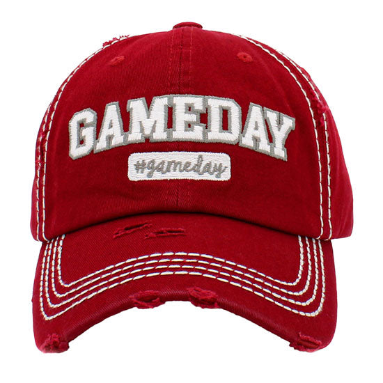 Burgundy Gameday Vintage Baseball Cap, it is an adorable baseball cap that has a vintage look, giving it that lovely appearance. These stylish vintage caps all feature catchy, message themed that are sure to grab some attention. The perfect gift for all occasions! These baseball are available in a wide variety of designs. Whether you're looking for a holiday present, birthday present, or just something cool to wear, this hat is for you.