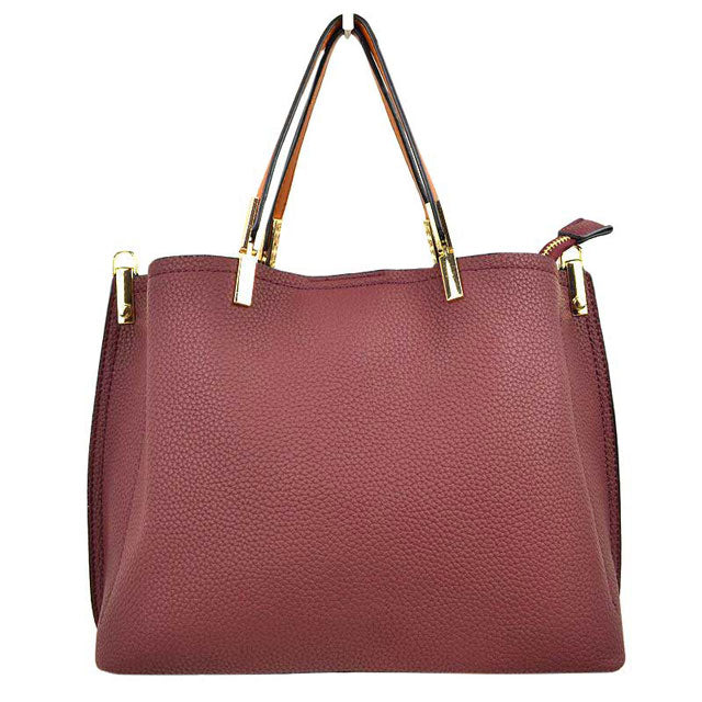 Burgundy Simpler Times Bucket Crossbody Bags For Women.A great everyday casual mini shoulder bag composed of premium leather. A simple design with subtle gold hardware details on closure, top handle details and zipper. Equipped with a sleek top handle as well as an adjustable/detachable mesh long strap for multiple carrying options. Magnetic snap closure for an inner zipper pouch opening spacious to hold your phone, wallet, and other essentials secure.