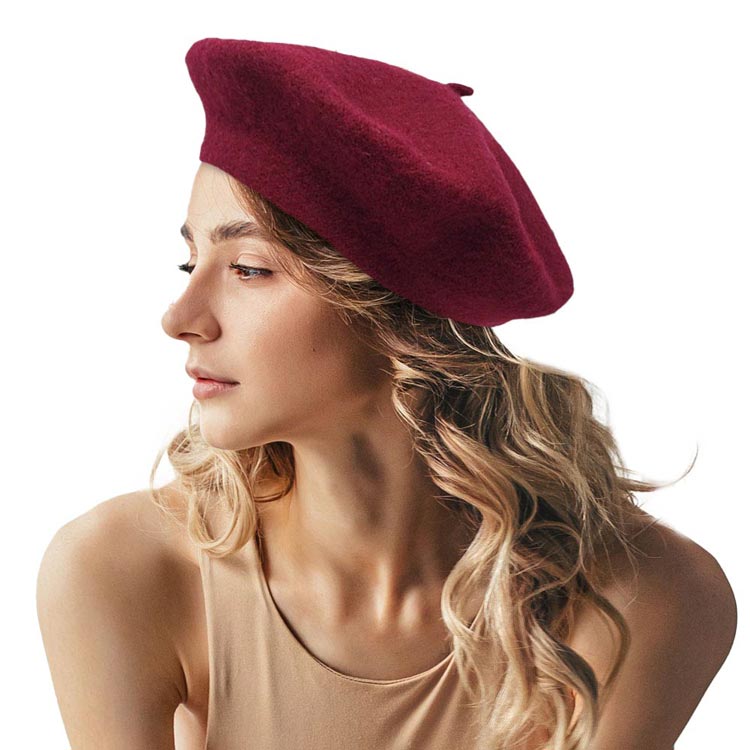 Burgundy Solid Beret Hat, this Solid Beret Hat is made with care and love from very soft and warm yarn. Wear it to lend a modern liveliness above a raincoat on trans-seasonal days in the city. Trendy and beautiful hat that amps up your outlook Birthday Gift , Christmas Gift , Anniversary Gift, Regalo Navidad, Regalo Cumpleanos, Valentine's Day Gift.