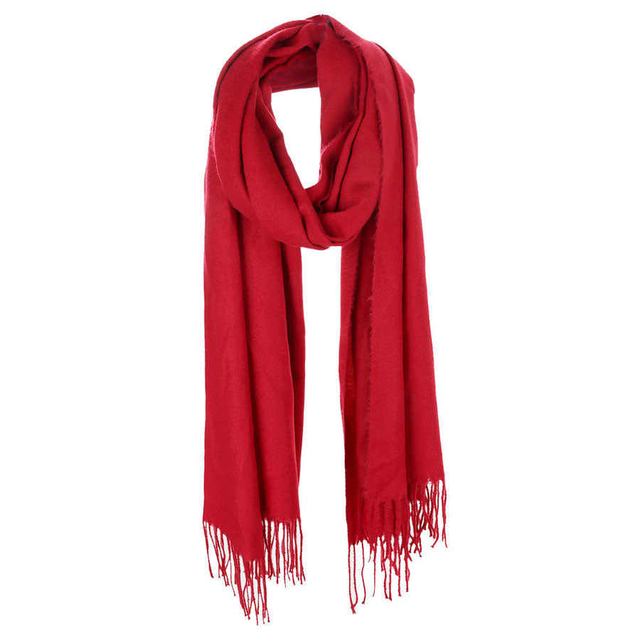 Burgundy Solid Tassel Oblong Scarf, Accent your look with this soft, highly versatile scarf. Great for daily wear in the cold winter to protect you against chill, classic infinity-style scarf & amps up the glamour with plush material that feels amazing snuggled up against your cheeks.
