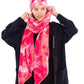C.C Tie Dye Bias Cut Scarf With Rubber Patch