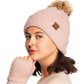 C.C Smocking Stitch Pattern Pom Beanie Hat, Warm Winter Beanie Hat; before running out the door into the cool air, you’ll want to reach for this toasty beanie to keep you incredibly warm. Comfortable beanie keep your head and ear warm during the winter. Awesome winter gift accessory!  This smocking stitch pattern pom beanie can be worn both casual and sophisticated wear and also perfect for outdoor fashion, including biking, camping, ice skating, snowboarding, running and more.