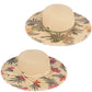 C.C Tropical Floral Wide Brim Straw Hat, This beautiful tropical floral sun hat design gives you the ability to highlight and contrast many different outfits, a great hat can keep you cool and comfortable even when the sun is high in the sky. Large, comfortable, and perfect for keeping the sun off of your face, neck, and shoulders, Great for vacation, beach, resort, parties, travelers who are on vacation or just spending some time in the great outdoors.