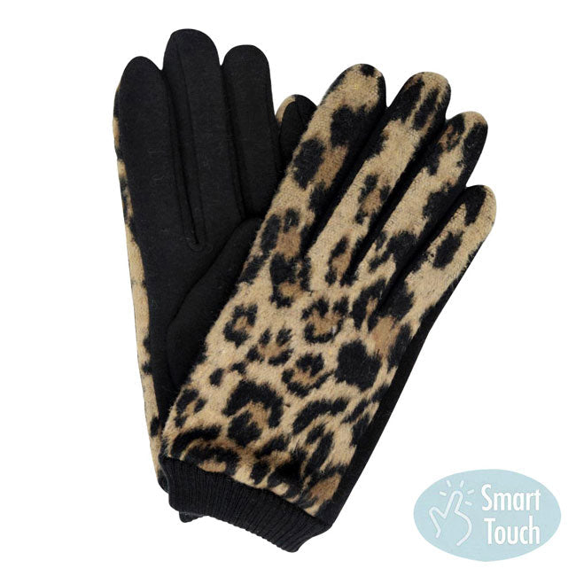 Camel Leopard Print Touch Smart Gloves, gives your look so much eye-catching texture with Leopard patterned embellishment, a cozy feel, very fashionable, attractive, cute looking in winter season. These Tech-friendly warm gloves will allow you to use your electronic device and it can go with touchscreens, while keeping your fingers covered, swipe away! A pair of these gloves will be nice gift for your family, friends, anyone you love and even yourself.