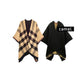 Camel Reversible Plaid Check Patterned Buffalo Print Poncho Outwear Cover Up, the perfect accessory, luxurious, trendy, super soft chic capelet, keeps you warm & toasty. You can throw it on over so many pieces elevating any casual outfit! Perfect Gift Birthday, Holiday, Christmas, Anniversary, Wife, Mom, Special Occasion