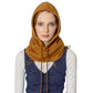 Camel Sporty String Snood Hat, This sporty snood will provide warmth and comfort in the winter and cold days. Comfortable and lightweight, made with breathable fabric. It is shaped to fit around collars and has a neck cord with a toggle to ensure a comfortable fit. The fabulous & stylish knitting pattern makes it fantastic. A hat and snood will become your favorite accessory in cold weather for every day indoors and outdoors. This snood hat will be a good gift for your loved ones. Stay comfortable & cozy!