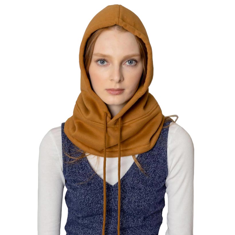 Camel Sporty String Snood Hat, This sporty snood will provide warmth and comfort in the winter and cold days. Comfortable and lightweight, made with breathable fabric. It is shaped to fit around collars and has a neck cord with a toggle to ensure a comfortable fit. The fabulous & stylish knitting pattern makes it fantastic. A hat and snood will become your favorite accessory in cold weather for every day indoors and outdoors. This snood hat will be a good gift for your loved ones. Stay comfortable & cozy!