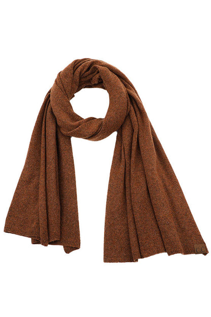 Clay Soft Recycled Fine Yarn Cuff Scarf, Fashionable and stylish, Accent your look with this soft, highly versatile scarf. delicate, warm, on trend & fabulous, a luxe addition to any cold-weather ensemble. Great for daily wear in the cold winter to protect you against chill, This elegant quality scarf is a great addition to your collection of fashion accessories. Awesome winter gift accessory!