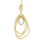 Clear Gold Oval Glass Crystal Triple Abstract Hoop Necklace with earrings set; exquisite beautifully crafted charms add a gorgeous glow to any outfit. Perfect Birthday Gift, Anniversary Gift, Mother's Day Gift, Anniversary Gift, Graduation Gift, Prom Jewelry, Just Because Gift, Thank you Gift, Keepsake Gift, Mom Gift