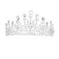 Clear Silver Crystal Teardrop Detail Bubble Stone Pave Marquise Tiara, this tiara features precious stones and an artistic design. Makes You More Eye-catching in the Crowd. Suitable for Wedding, Engagement, Prom, Dinner Party, Birthday Party, Any Occasion You Want to Be More Charming.