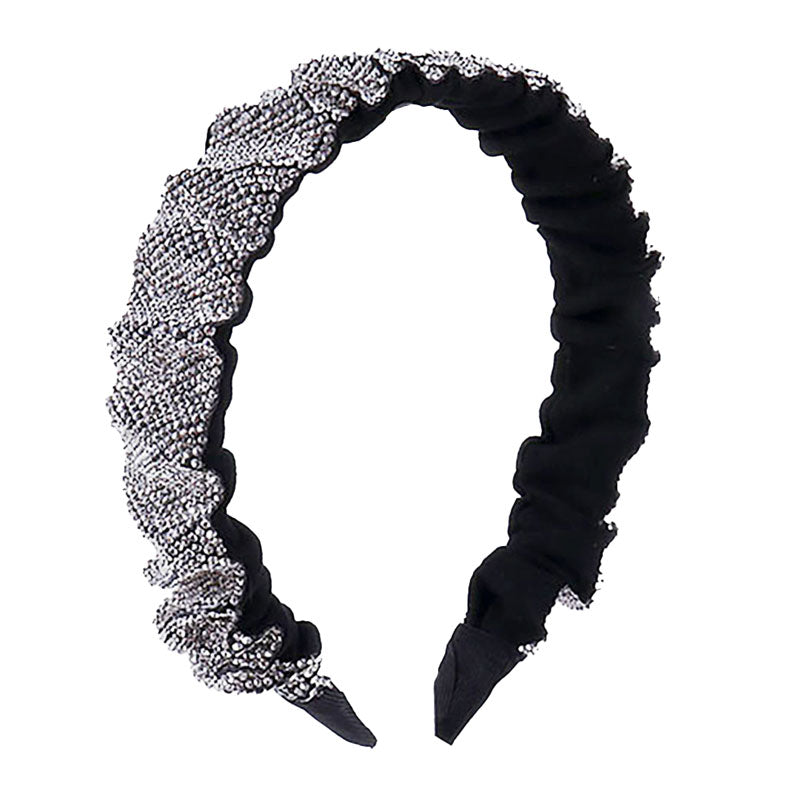 Clear Trendy Braided Knotted Bling Pleated Headband. Create a natural look while perfectly matching your color with the easy to use Braided Headband. Adds a super neat and trendy twist to any boring style. Perfect for everyday wear; special occasions, outdoor festivals and more. Available in a variety of colors!