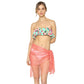 Coral Mesh Fringe Sarong Scarf, Cute sarong coverups for women is made of breathable fabric. Finished with Mesh fringe for fun and sexy wear. Sarong is perfect sexy, classy shape so that it ties on the side. Perfect as a swimsuit cover up, beach skirt, scarf, shawl, quick drying beach blanket. This lovely tropical, beautiful and bold pareo beach sarong is perfect for so many occasions!