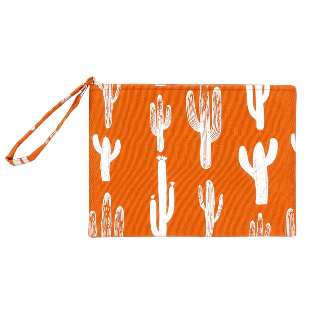 Coral Metallic Cactus Patterned Pouch Clutch Bag. Take your love for statement accessorizing to a new level of affection with these Pouch Clutch Bag! Highlight your appearance, grasp everyone's eye in your party. Perfect gift on Christmas, Valentine's Day, Anniversaries as well as birthday for your beloved ones.