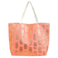 Coral Metallic Pineapple Patterned Beach Tote Bag, Whether you are out shopping, going to the pool or beach, this Pineapple patterned print tote bag is the perfect accessory. Perfectly lightweight to carry around all day. Spacious enough for carrying any and all of your seaside essentials. The soft straps really helps carrying this tie due shoulder bag comfortably. Perfect Birthday Gift, Anniversary Gift, Mother's Day Gift, Vacation Getaway or Any Other Events.