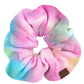 Cotton Candy C.C Tie Dye Soft Scrunchies, hair scrunchie will adorn your tresses making them look amazing, fun & trendy. Either way they will add a spark of style & charm. So cute and super stylish with any outfit! Great accessory, cutest addition to a plain outfit. Wear it in your hair or around your wrist for a two-in-one accessory. Perfect Gift.