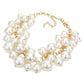 Cream Gold Chunky Pearl Collar Necklace, amps up the perfect beauty and shows the actual class on special occasions. Enhance any outfit with a timeless and unique look & feel absolutely flawless. It will be your new favorite accessory to add the perfect luxe and beauty and make a smile or two to those who look at you. It's perfectly lightweight to wear throughout the whole day. Light up the special occasions with a beautiful pearl cluster necklace. It's a luxurious gift