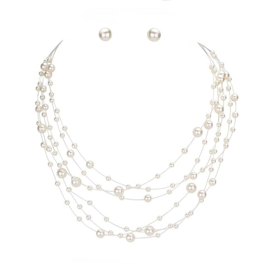 Cream Gold Galactic Pearl Collar Necklace. Wear a pop of shine to complete your ensemble with perfect beauty with extra luxe. The perfect accessory for adding the right amount of shimmer and a touch of class to special events. These classy pearl collar necklaces are perfect for Party, Wedding, Evening, and even everyday wear. Awesome gift for birthday, Anniversary, Valentine‚Äö√Ñ√¥s Day, or any special occasion. Show your ultimate class!