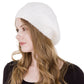 Cream Knitted Beret Hat, this Women Beret Hat is made with care and love from very soft and warm yarn. Wear it to lend a modern liveliness above a raincoat on trans-seasonal days in the city. Birthday Gift , Christmas Gift , Anniversary Gift, Regalo Navidad, Regalo Cumpleanos, Valentine's Day Gift.