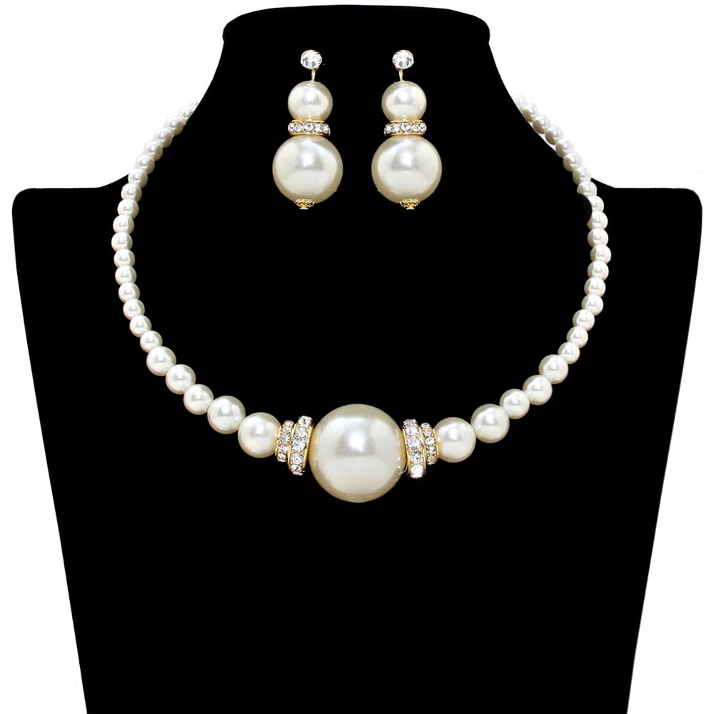 Cream Pearl Necklace, get ready with this pearl necklace to receive the best compliments on any special occasion. Put on a pop of color to complete your ensemble and make you stand out on special occasions. Awesome gift for birthdays, anniversaries, Valentine‚Äö√Ñ√¥s Day, or any special occasion.