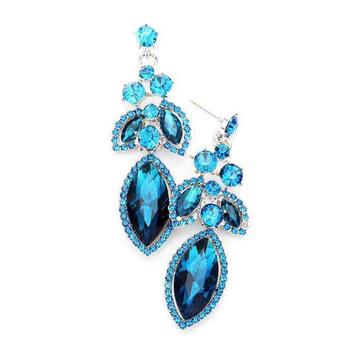 Classic Elegant Crystal Rhinestone Marquise Evening Earrings Special Occasion, pair these stud back earrings with any ensemble for a polished look. Sophisticated glow adding eye-catching sparkle to your LBD. Birthday Gift, Anniversary, Prom, Christmas, Holiday Party, Sweet 16, Wedding, Quinceanera, Christmas, New Years