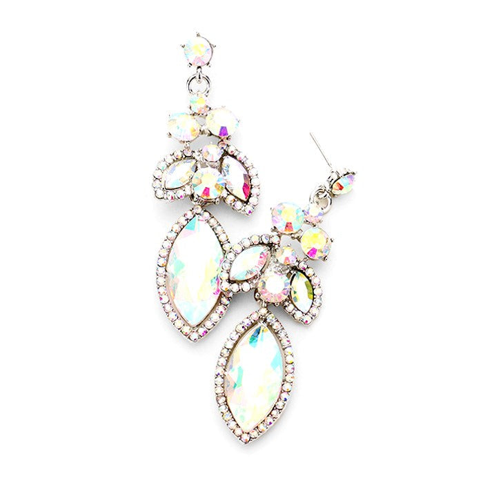 Classic Elegant Crystal Rhinestone Marquise Evening Earrings Special Occasion, pair these stud back earrings with any ensemble for a polished look. Sophisticated glow adding eye-catching sparkle to your LBD. Birthday Gift, Anniversary, Prom, Christmas, Holiday Party, Sweet 16, Wedding, Quinceanera, Christmas, New Years
