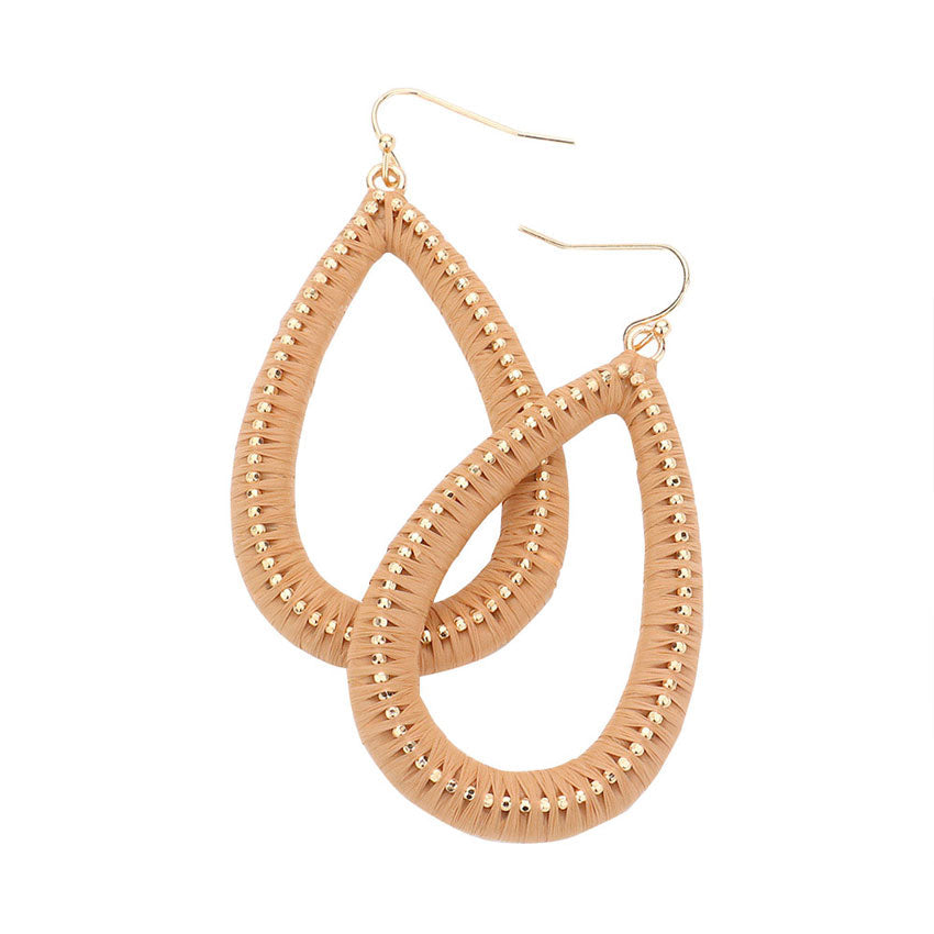 Dark Beige Open Teardrop Dangle Earrings, These fashionable trendy Teardrop earrings for women are suitable for every girl as well! Wearing it you are a unique fashion in the crowd. Fun handcrafted jewelry that fits your lifestyle, adding a pop of pretty color. Enhance your attire with these vibrant artisanal earrings to show off your fun trendsetting style. Perfect for Valentine’s Day, bachelorette party, Beach Party, Vacation Earrings, Party Earrings etc.