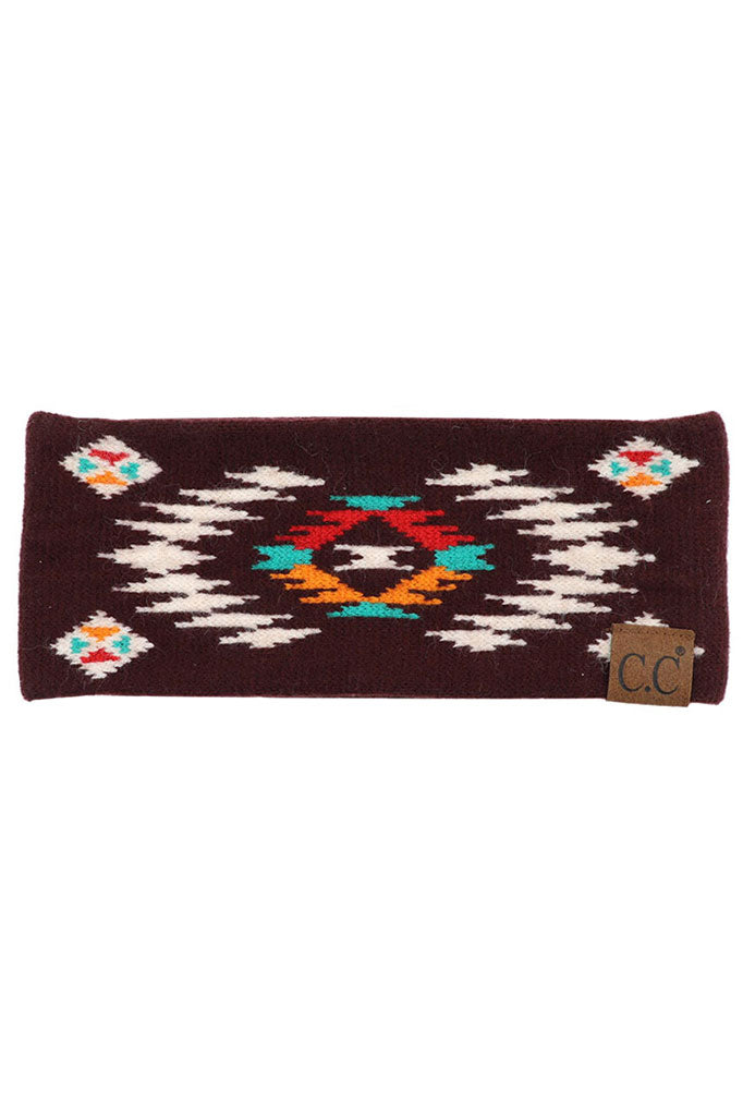 Dark Berry C.C Soft Aztec Pattern Headwrap, soft ear warmer will shield your ears from cold winter weather ensuring all day comfort, Cuff headwrap creates a cozy, trendy look, both comfy and fashionable with a pop of color. These are so soft and toasty you’ll want to wear them everywhere. Perfect for the cool winter weather warm in the cold climates and comfy cozy fit .Perfect Gift Birthday, Christmas, Stocking Stuffer, Secret Santa, Holiday, Anniversary, Valentine's Day, Loved One.