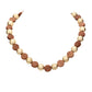 Dark Brown Round Wood Metal Ball Necklace, delicately polished necklace will enhance your look, versatile enough for wearing straight through the week, perfectly lightweight for all-day wear, coordinate with any ensemble from business casual to everyday wear, the perfect addition to every outfit. Adds a touch of nature-inspired beauty to your look. 