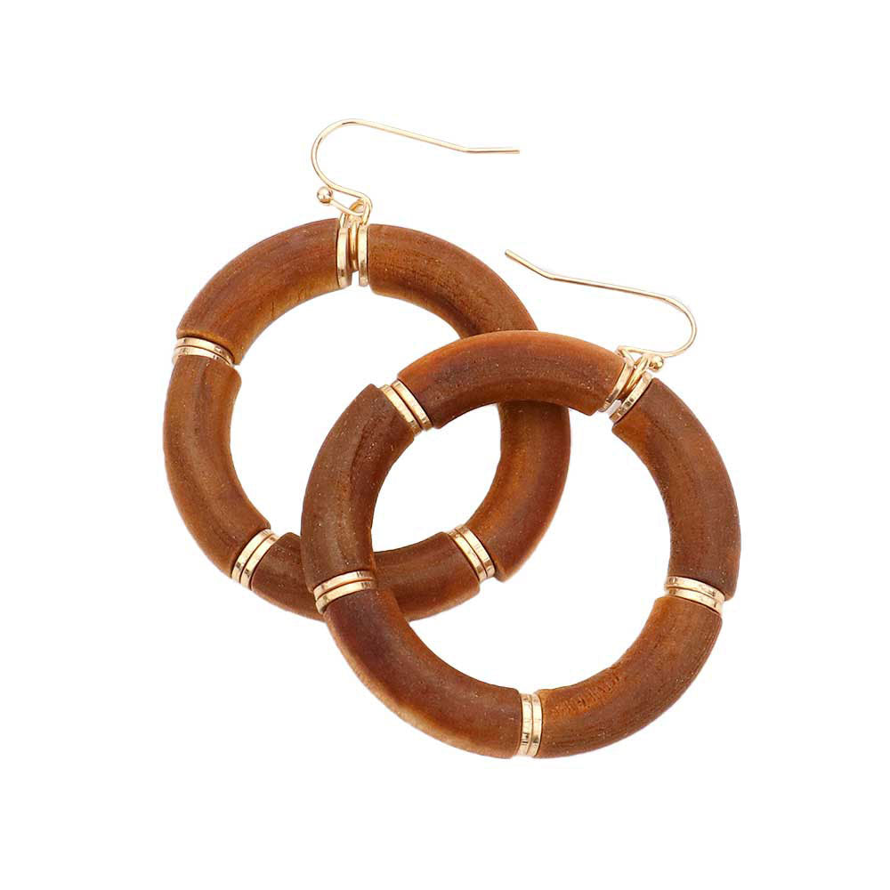 Dark Brown Wood Open Circle Dangle Earrings, put on a pop of color to complete your ensemble. Beautifully crafted design adds a gorgeous glow to any outfit Perfect for adding just the right amount of shimmer & shine . Perfect Birthday Gift, Anniversary Gift, Mother's Day Gift, Graduation Gift.