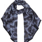 Dark Gray Light Gray C C Tie Dye Bias Cut Scarf With Rubber Patch, add a beautiful look and touch of perfect class to your outfit in style. Nicely designed with tie dye that gives a unique and awesome appearance with comfort and warmth. Perfect weight makes it wearable to complement your outfit, or with your favorite fall jacket. Great for daily wear in the cold winter to protect you against the chill.