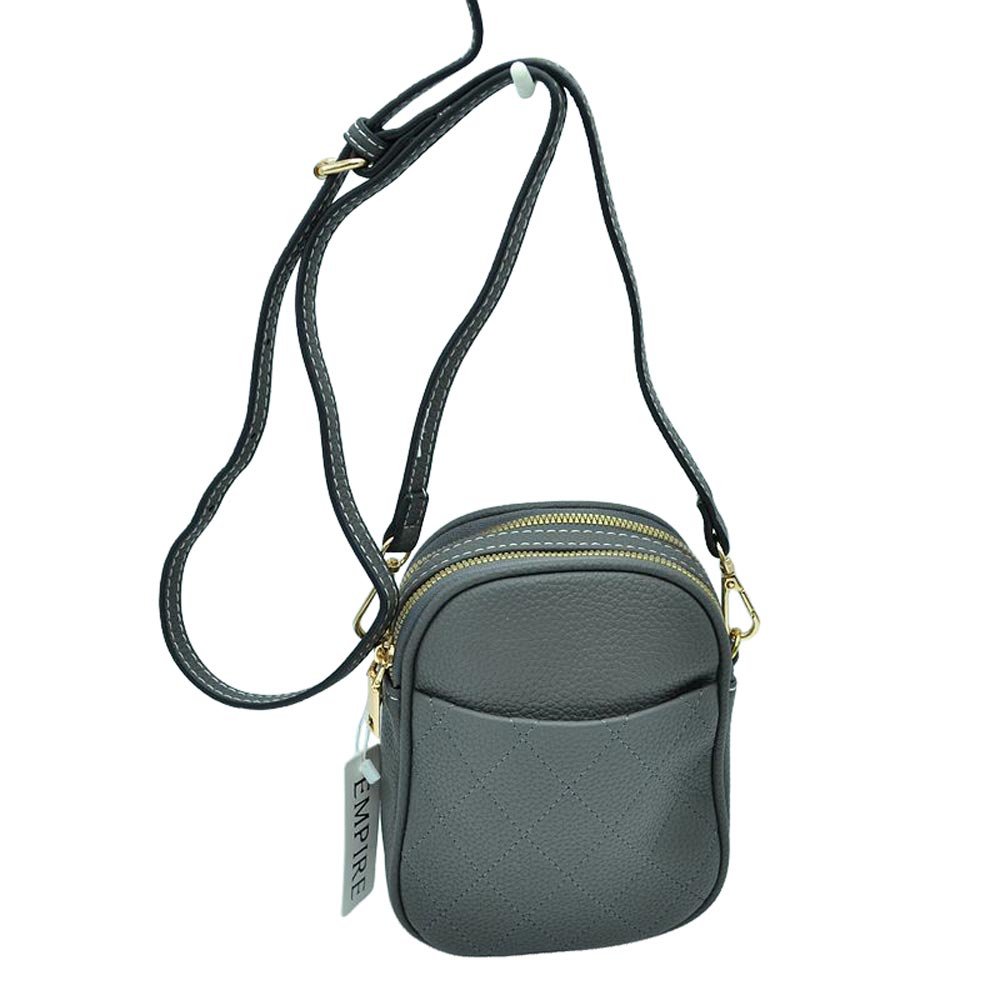 Dark Gray Small Crossbody mobile Phone Purse Bag for Women, This gorgeous Purse is going to be your absolute favorite new purchase! It features with adjustable and detachable handle strap, upper zipper closure with a double pocket. Ideal for keeping your money, bank cards, lipstick, coins, and other small essentials in one place. It's versatile enough to carry with different outfits throughout the week. It's perfectly lightweight to carry around all day with all handy items altogether.