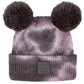 Dark Grey C.C Tie Dye Baby Beanie C.C Rubber Patch Double Yarn Pom, before taking your baby  running out the door into the cool air, you’ll want to reach for this toasty beanie to keep your baby incredibly warm. Accessorize the fun way with this faux fur pom pom hat, it's the autumnal touch you need to finish your outfit in style. Awesome winter gift accessory! Perfect Gift Birthday, Christmas, Stocking Stuffer, Secret Santa, Holiday, Anniversary, Valentine's Day, Loved One.