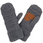 Dark Melange Gray C C Solid Color Knitted Mitten Gloves, give your look so much more eye-catching with a solid color. It gives you a cozy feel, very fashionable, attractive, and cute looking in the winter season and cold days. This easy and classic glove is soft and muted. Before running out the door into the cool air, you’ll want to reach for these toasty gloves to keep your hands incredibly warm. An awesome pair of gloves that fits with any outfit with style.