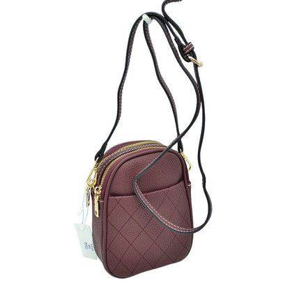 Dark Purple Small Crossbody mobile Phone Purse Bag for Women, This gorgeous Purse is going to be your absolute favorite new purchase! It features with adjustable and detachable handle strap, upper zipper closure with a double pocket. Ideal for keeping your money, bank cards, lipstick, coins, and other small essentials in one place. It's versatile enough to carry with different outfits throughout the week. It's perfectly lightweight to carry around all day with all handy items altogether.