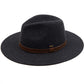 Dark Grey C.C Wool Felt Detailed Panama Summer Sun Hat With Strap Banded Trim; Unique, timeless & classic Summer Sun Fedora Hat has a ribbon band trim material accent. Trendy Birthday, Holiday Gift, Christmas Gift, Regalo de Navided, Bad hair days, casual everyday wear, Anniversary Gift, Fall Outfit, Cool Fashion Fedora, Valentine's Day Gift