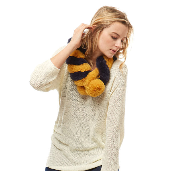 Deluxe Twisted Faux Fur Pull Through Scarf Soft Warm Faux Fur Scarf Cozy Pull Thru Scarf delicate, warm & fabulous, a plush addition to any cold-weather ensemble. Protects against chill, classic glamour, faux fur feels amazing snuggled up against cheeks. Perfect Gift Birthday, Holiday, Christmas, Anniversary, Loved One