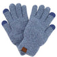 Denim C C solid boucle gloves, These boucle gloves are designed nicely that enrich your beauty and highlight and/or contrast many different outfits. Stay warm and cozy with these gloves in winter or cold weather. Different color variations give you the opportunity to coordinate with different outfits in style. Perfect pair for the holiday season, outdoor activity, camping, running, skiing, and holiday shopping. Stay beautiful and warm!