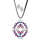 Enamel Aztec Pattern Pendant Necklace Aztec Necklace & Earring Set intricate & versatile enough for wearing straight through the week, comfortable for all-day wear, coordinate with any ensemble from business casual to everyday wear. Perfect Birthday Gift, Mother's Day Gift, Anniversary Gift, Thank you Gift, Graduation 