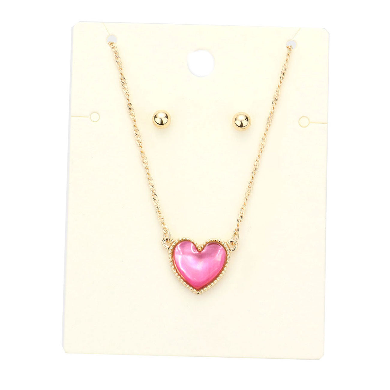 Fuchsia Heart Pendant Necklace, Get ready with these Heart Pendant Necklace, put on a pop of color to complete your ensemble. Perfect for adding just the right amount of shimmer & shine and a touch of class to special events. Perfect Birthday Gift, Anniversary Gift, Mother's Day Gift, Valentine's Day Gift.