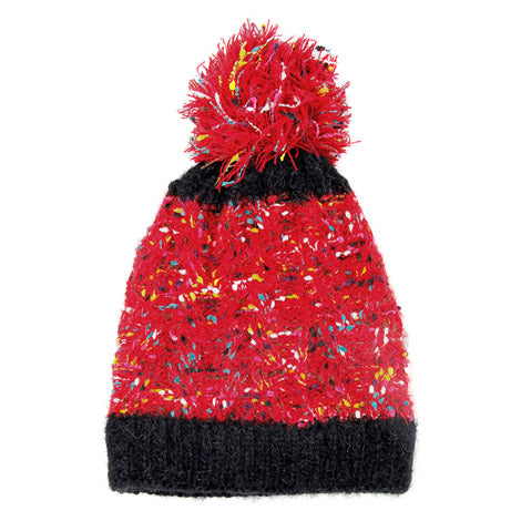 Trish Fuzzy Multi Color Sprinkles Pom Pom Beanie Hat Multi Color Sprinkles Hat Multi Color Sprinkles Pom Pom Hat Winter Hat
