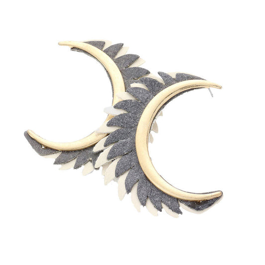 Gray Genuine Leather Trimmed Half Metal Circle Post Back Earrings. Add the 'style' in your lifestyle. Shine like a diamond with our aesthetic post back earrings. Perfect gift to make the women in your life feel special.