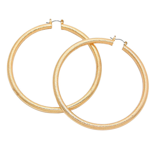 Gold 3 Inches 14 K Gold Filled Metal Hoop Pin Catch Earrings. Spring is right around the corner, get ready with these Dangle Pin Catch earrings, add a pop of color to your ensemble. Perfect Birthday Gift, Anniversary Gift, Loved One Gift, Mother's Day Gift, Anniversary Gift, Graduation Gift for the women in your life.