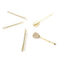 Gold 5PCS Mother of Pearl Tropical Leaf Bobby Pin Hair Clips, Complete your look with this set of beautiful imitation-pearl hair clips. The perfect accent for your superb up-do! They make your source more interesting and colorful. Perfect for special occasions, weddings, Prom, Sweet 16, Quinceanera, Graduation, etc.
