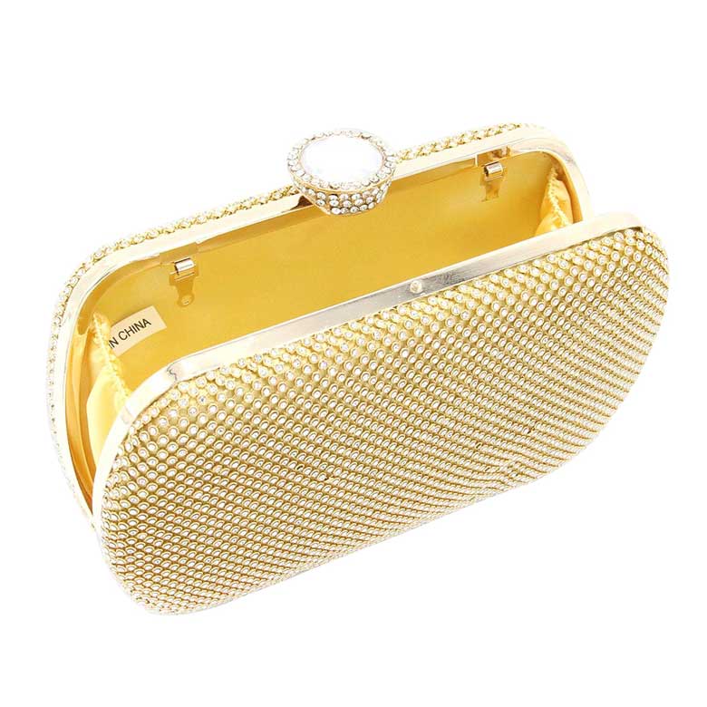 Gold Bling Rectangle Clutch Evening Crossbody Bag, is beautifully designed and fit for all occasions & places. Show your trendy side with this awesome clutch crossbody bag. Versatile enough for carrying straight through the week, perfectly lightweight to carry around all day on special occasions. Perfect for makeup, money, credit cards, keys or coins, and many more things. 