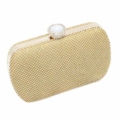 Gold Bling Rectangle Clutch Evening Crossbody Bag, is beautifully designed and fit for all occasions & places. Show your trendy side with this awesome clutch crossbody bag. Versatile enough for carrying straight through the week, perfectly lightweight to carry around all day on special occasions. Perfect for makeup, money, credit cards, keys or coins, and many more things. 