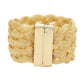 Gold Braided Metal Mesh Detail Magnetic Bracelet Braid Mesh Accent Bracelet, covers a range of trends, including boho, classic, festival & modern, an eye-catching alternative for all year around. Pair with tee & jeans to dress up your laid-back look, or add to a dress to enhance your work ensemble. Ideal Gift, Any Occasion